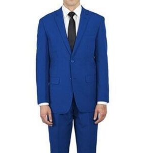 Alberto Nardoni Blue Two Button Double Vents Sport Casual Event Blazer 54R